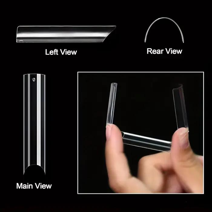 Pointes d'ongles en boîte pour pipe à eau, tête carrée française, cercueil extra long, demi-couvertu