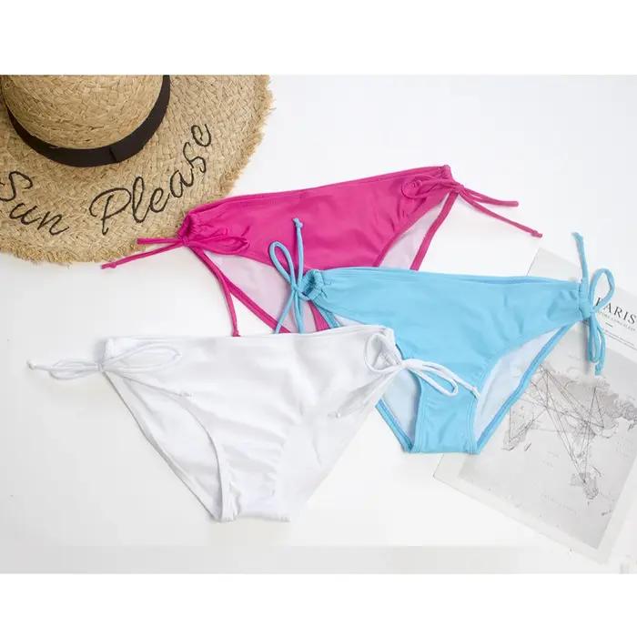 Bas de maillot de bain femme style bandage floral, basique, tanga brésilien, sexy, 2026, 171T