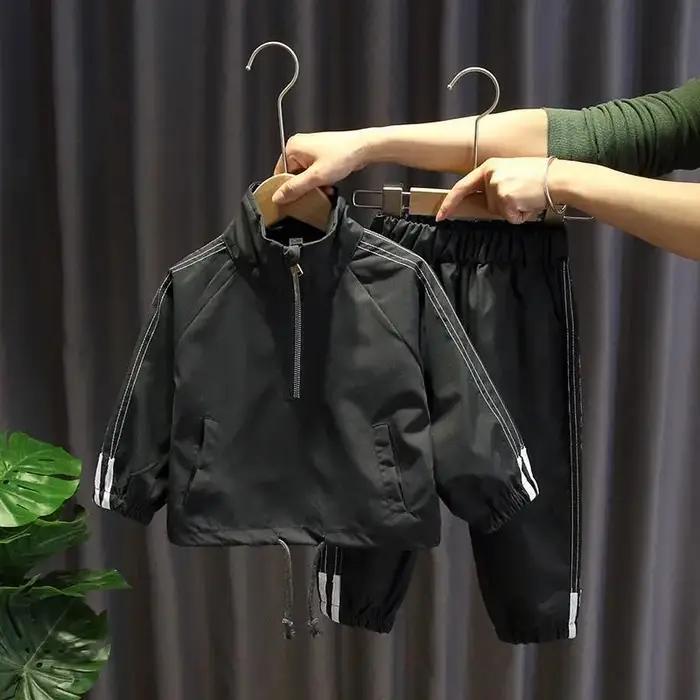 Ensemble de survêtement à imprimé géométrique pour tout-petits et bébés garçons, sweat à capuche et pantalon, tenues pour enfants de 1 à 12 ans occasions spéciales