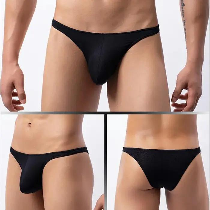 Sous-vêtements sexy hommes taille basse maille respirante sissy boxers slips calzoncillos de bikini polyvalents occasions spéciales