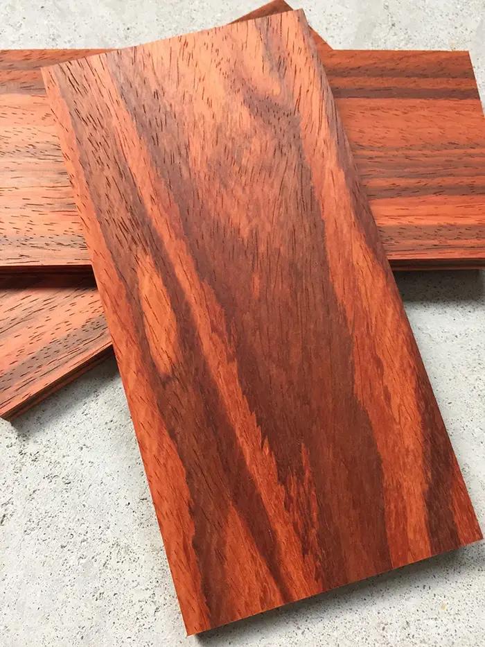 HQ T2 bricolage 0.6-1CM boîte de son mince matériel bois de palissandre africain bûche de bois Rare