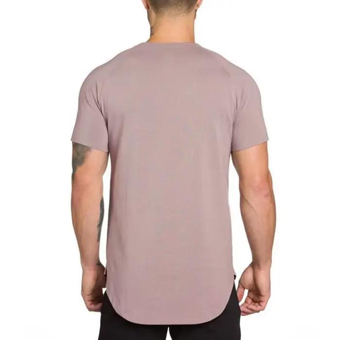 T-shirt à manches courtes et col en V pour homme, vêtement de marque, respirant, slim, de sport, de course, été