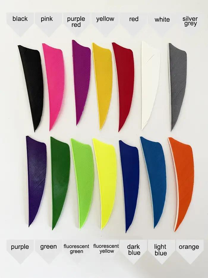 50 pièces 3 pouces tir à l'arc Fletches plume flèche Fletching plumes de dinde naturelles bricolage