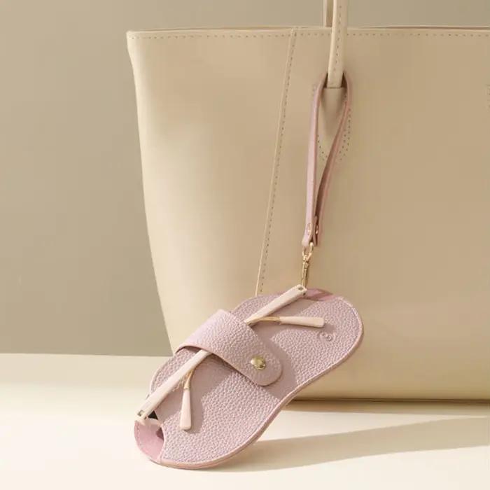 Sac à lunettes en cuir PU motif litchi souple, étui pour lunettes de soleil rétro, cadre Portable po