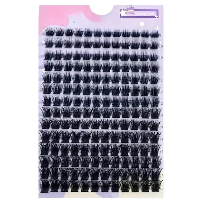 168 grappes de cils 0.07mm D Curl 9-16mm Extension de cils naturels mélangés DD Curl outil de maquil