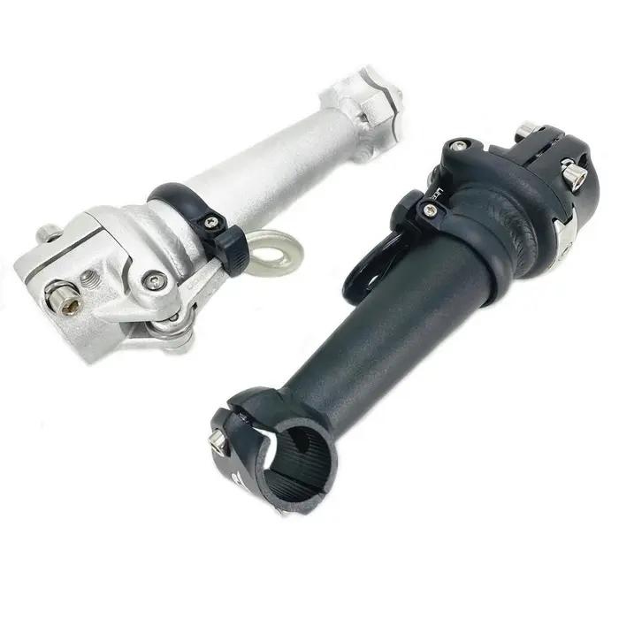 Tige droite en alliage d'aluminium pour vélo pliant pour enfants, double 2,2, tige en fibre, guidon,