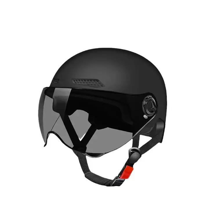 Casque de Sécurité pour Vélo Électrique avec Lunettes Intégrées Design de Dessin Animé Convient aux Hommes Femmes Enfants Adultes Protection Visibilité Sécurité sur Route Piste Cyclable