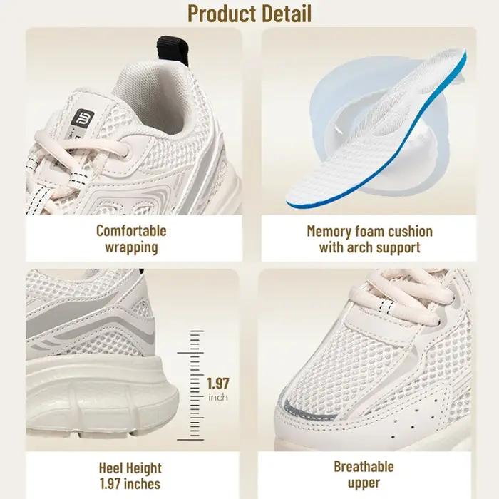 Chaussures sport femme Baasploa running léger - Baskets jogging décontracté anti-dérapant maille