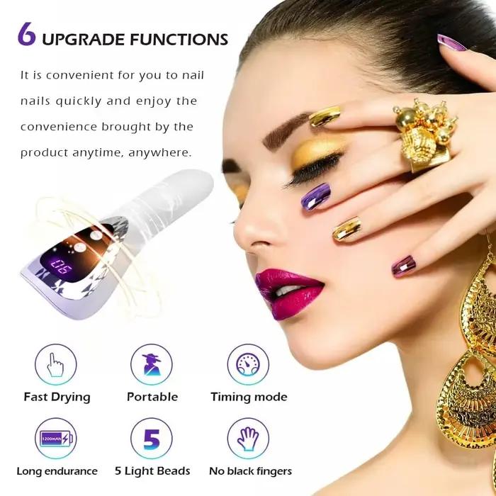 LINMANDA lampe LED UV portative pour lampe de séchage des ongles Mini lampe de manucure Rechargeable