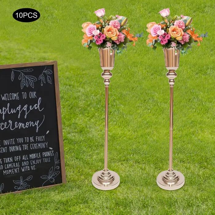Ensemble de supports de fleurs de mariage 10 pièces 77,5 cm, présentoir floral élégant et élégant po