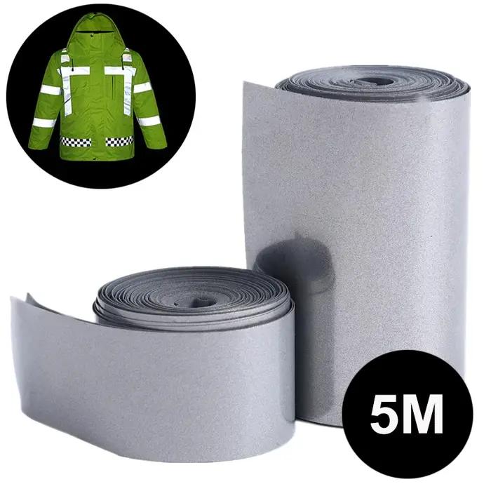 Autocollant de bande réfléchissante de 5M, Film de transfert de chaleur hautement réfléchissant, sac