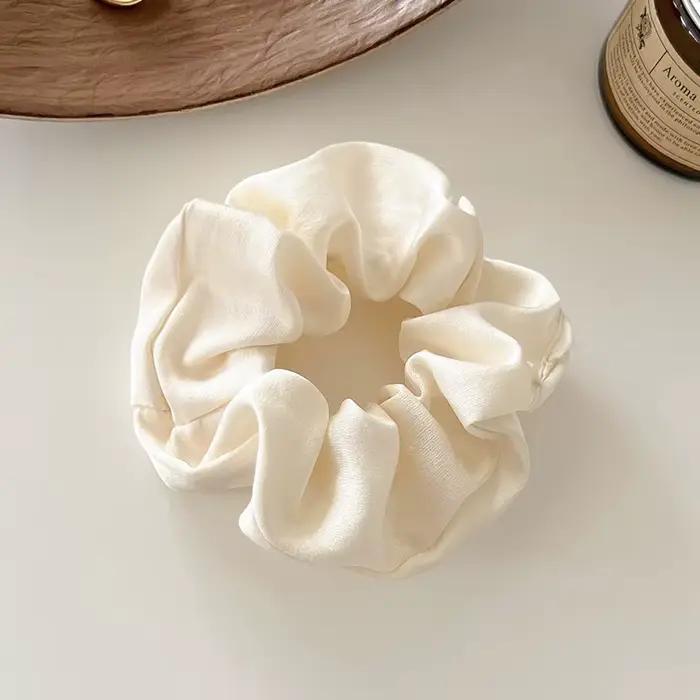Chouchous en Satin de soie Vintage, 1 pièce, bandes élastiques pour cheveux, couleur unie, couvre-ch