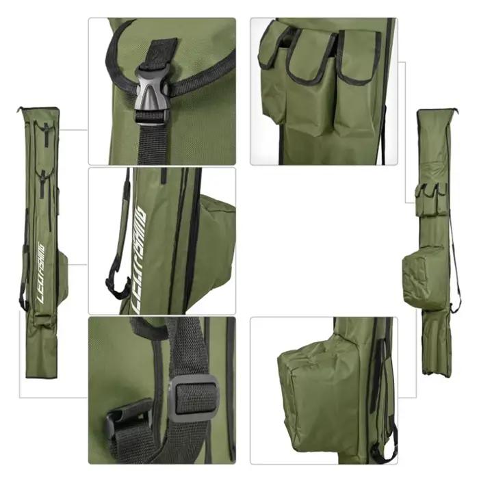 Sac de rangement pêche 175cm 195cm portable pliable étanche 1000D Oxford pour canne à pêche