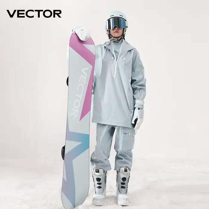 Veste de ski unie pour hommes et femmes, pantalon de ski chaud, coupe-vent, salopette d'hiver à capuche, imperméable, vêtements de sport de plein air, snowboard occasionnels