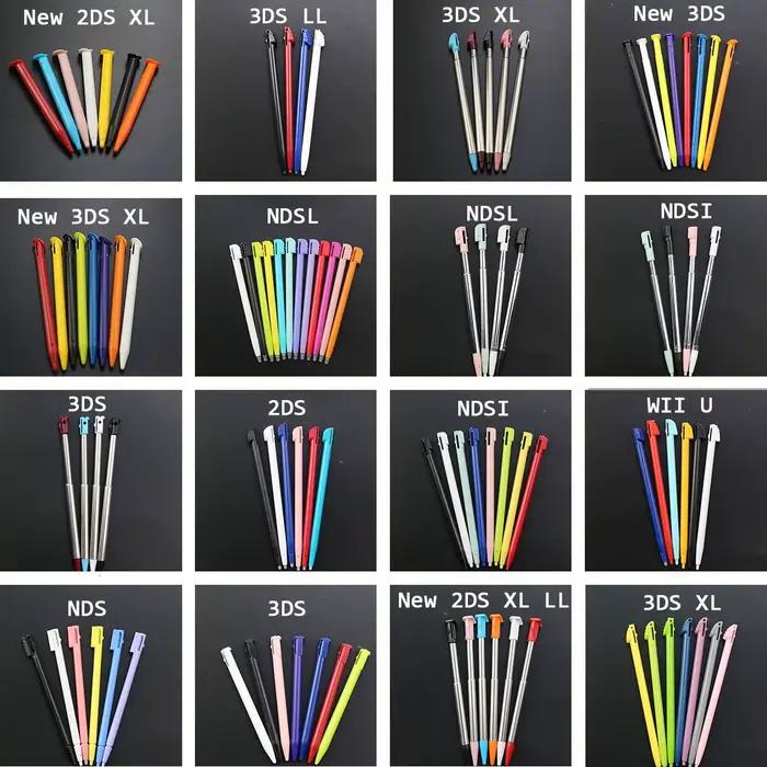 Cltgxdd-Stylet rétractable en métal, pour NDSL/DS/Lite/NDSi/NDS/Wii, en plastique rouge, pour 2DS 3D