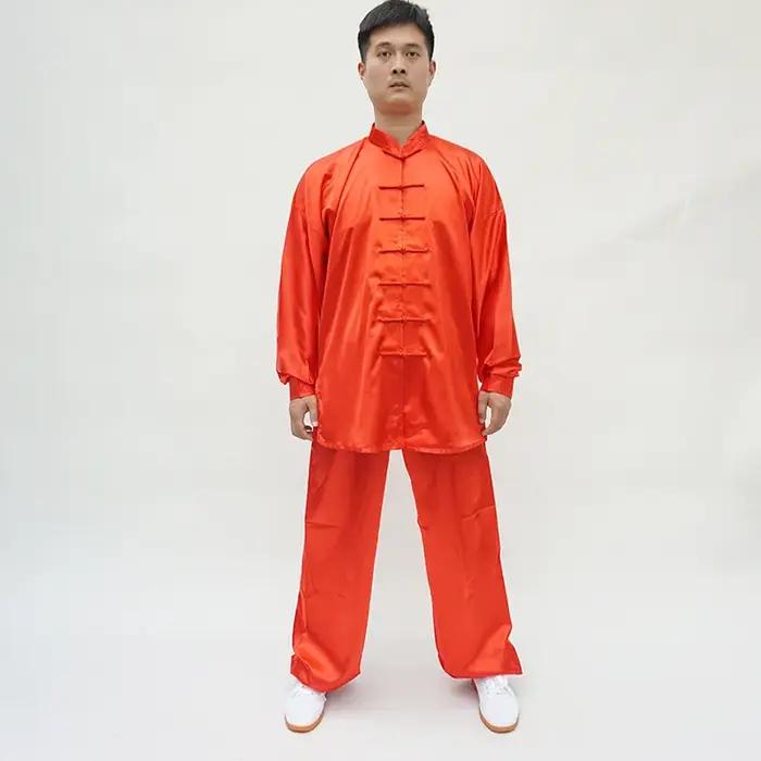 Uniforme d'arts martiaux de style chinois, injYaga Tai, chapelle imbibée de satin, col montant, Kung