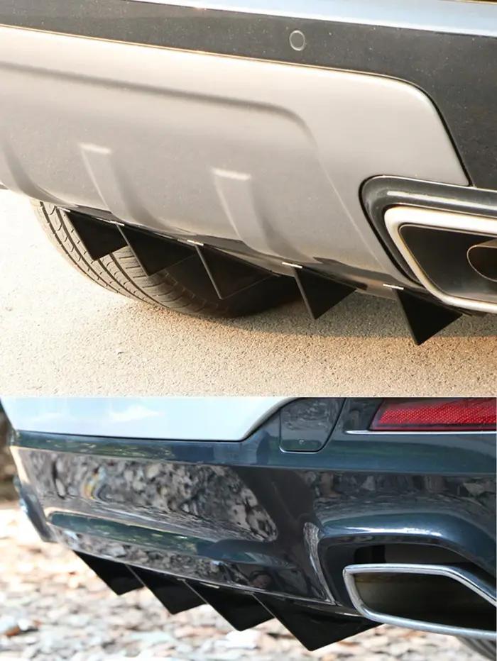 Kit de 4 pièces pour pare-chocs arrière de voiture, diffuseur arrière universel style aileron de req