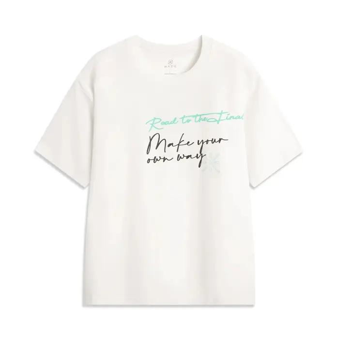 Li-ning hommes Wade sport T-shirts 49% Polyester 46% coton 5% élasthanne coupe ample doublure confor