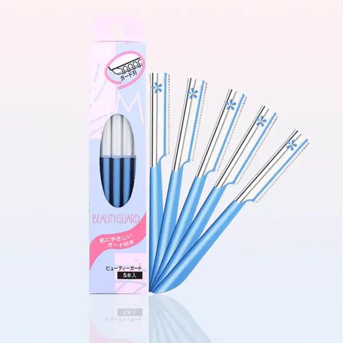3/5 pièces femmes soins du visage rasoirs sourcil épilateur maquillage rasoir couteau sourcil épilat