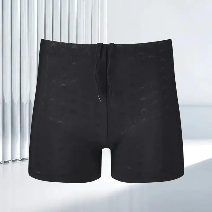 Maillot de bain homme professionnel noir grande taille séchage rapide tissu bionique