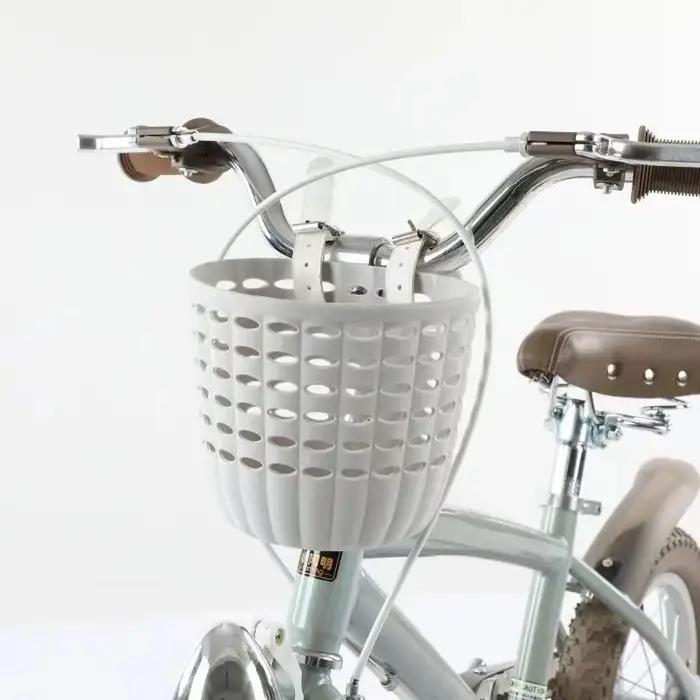 Panier de vélo pour enfants, panier de rangement durable avec sangles réglables en PU, panier de gui