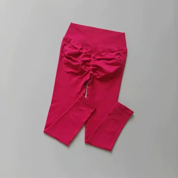 Pantalon de Yoga taille haute, Sexy, bout de pêche, sans couture, sport, Fitness, levage des fesses,