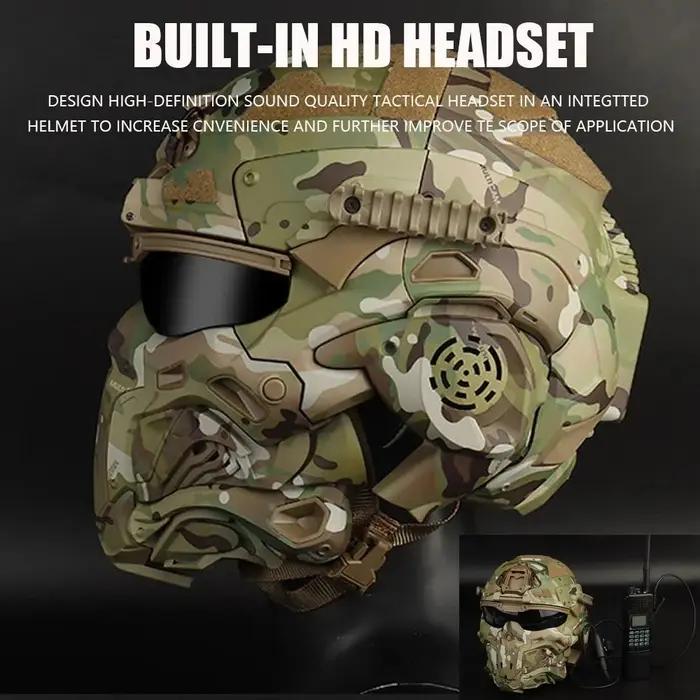 Casque tactique d'assaut W-Ronin et masque tactique, conception modulaire, casque intégré, ventilate