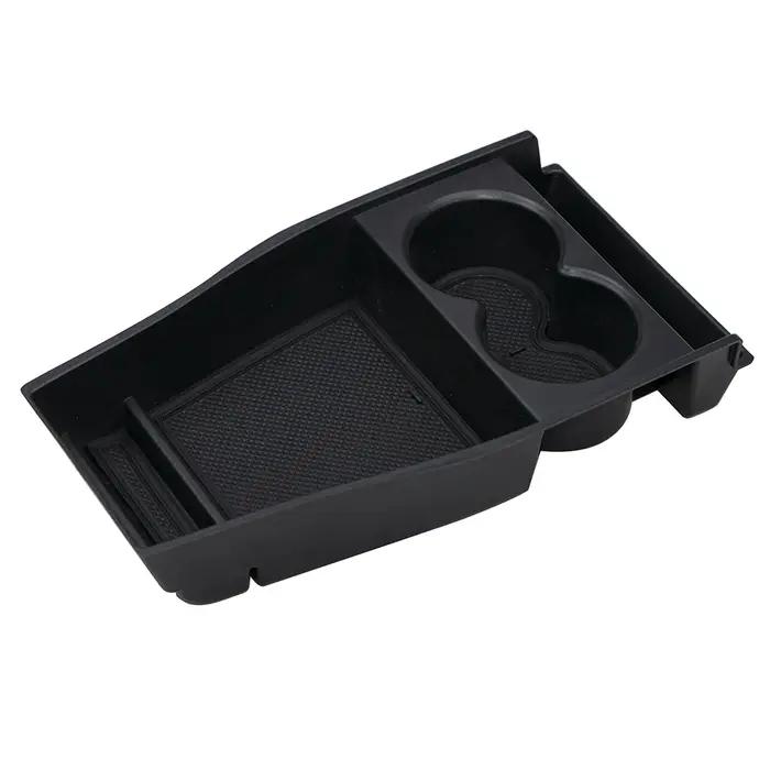 Accoudoir central noir ABS, boîte cachée, support de verre, plateau organisateur de Console pour Hyu