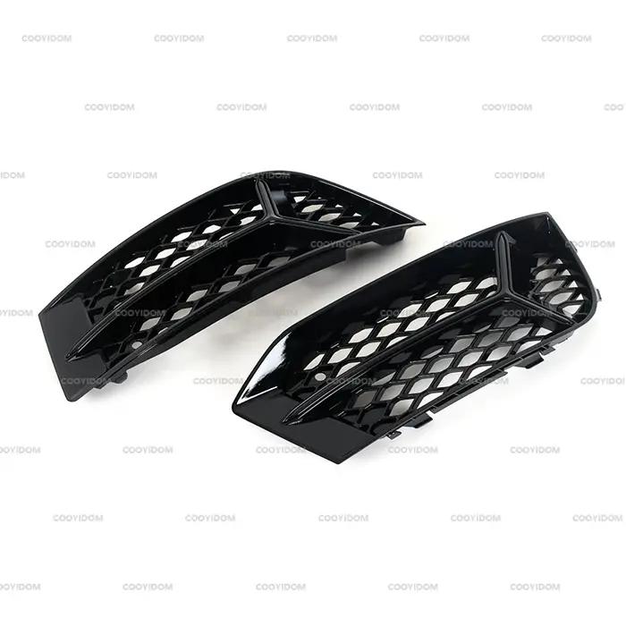 Cadre de phare antibrouillard en nid d'abeille, grille creuse sous le filet, noir brillant, accessoi