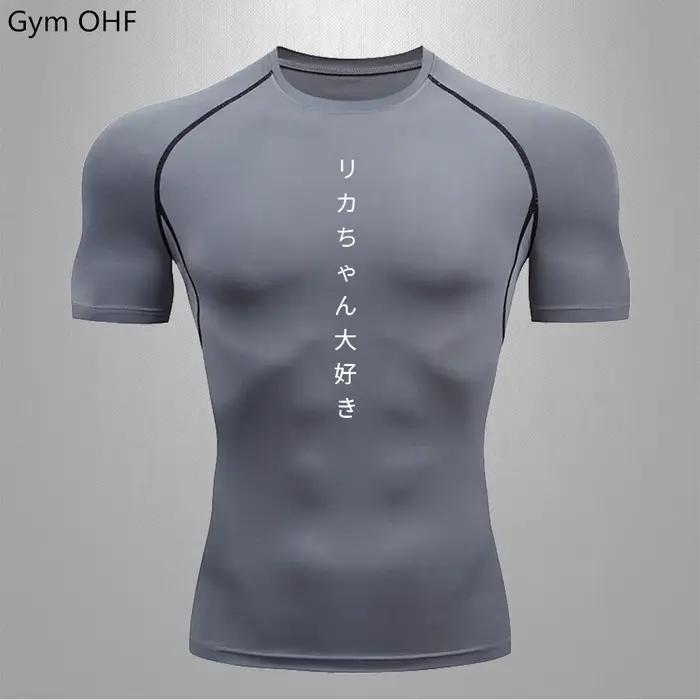 T-shirt sport homme respirant séchage rapide compression Slim Fit pour fitness et entraînement