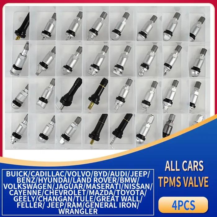4 pièces TPMS Valve capteur de pression des pneus Valves métal caoutchouc toutes les voitures pour M