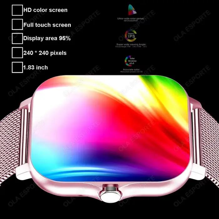 Montre multifonctionnelle 2026 pour hommes et femmes avec Bluetooth, musique, suivi de fitness et moniteur de sommeil pour entraînement et bien-être