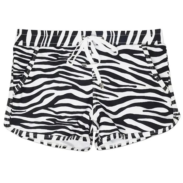 Maillot de bain imprimé zèbre pour hommes - Boxer sexy poches surf sports plage natation