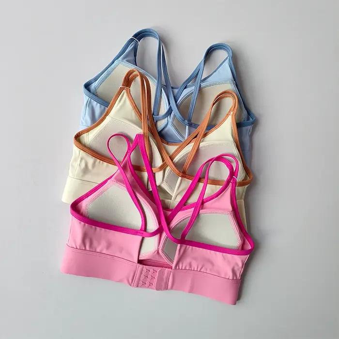 Soutien-gorge sport Push Up Fitness pour femmes - Soutien optimal yoga course gym activités sportives