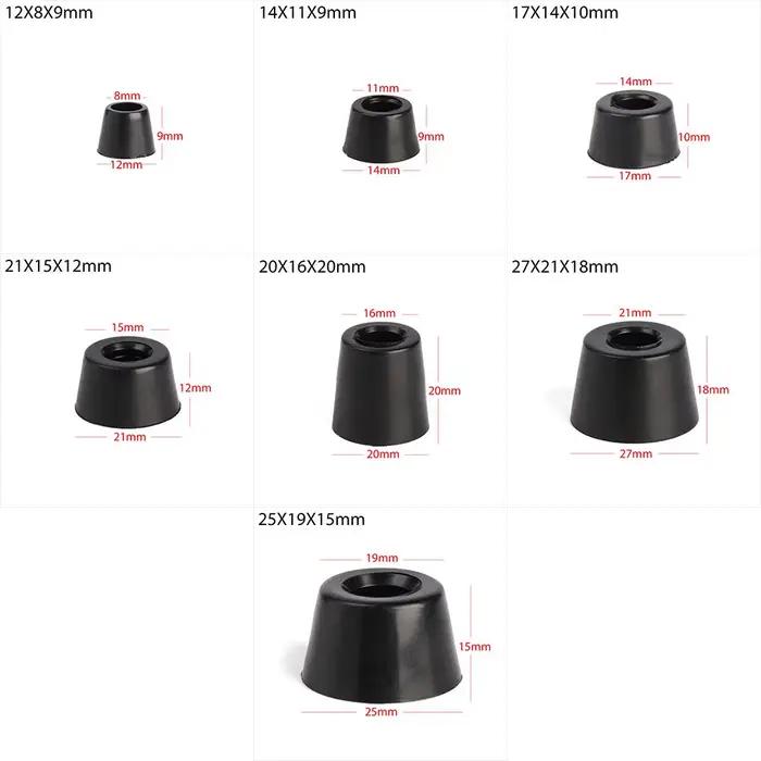 Pieds de meubles antidérapants, 10 pièces, haut-parleur noir, boîte de Table de lit, coussinet de ch