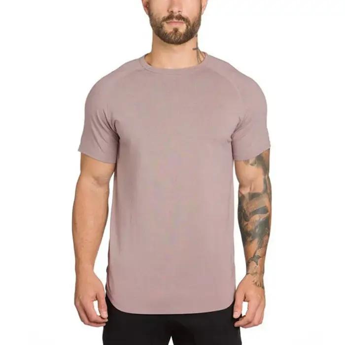T-shirt à manches courtes et col en V pour homme, vêtement de marque, respirant, slim, de sport, de