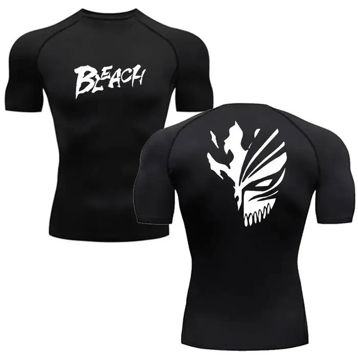 Anime chemise de Compression de blanchiment hommes Fitness Gym Sport course T-Shirt Rashgard hauts T