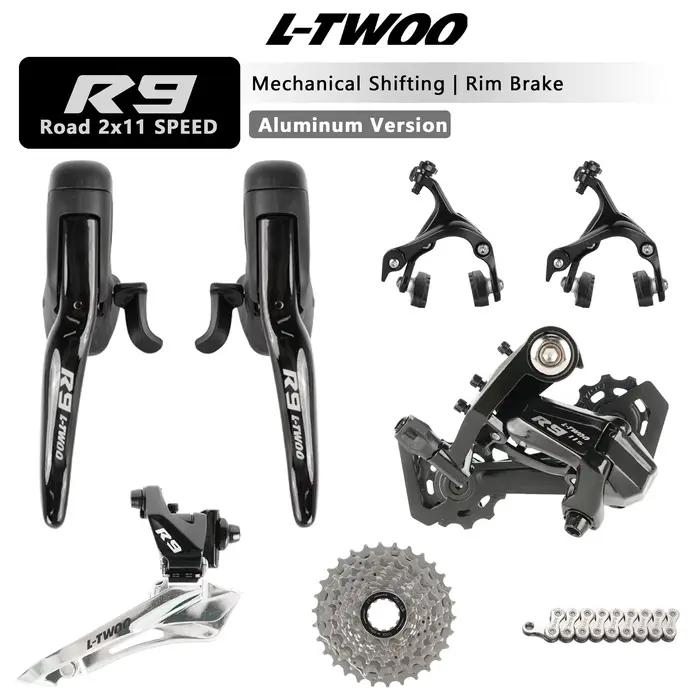 Composants de vélo de route LTWOO 2x11 vitesses Frein ZRACE Kit de dérailleur cassette chaînes leviers pour cyclisme professionnel et amateur
