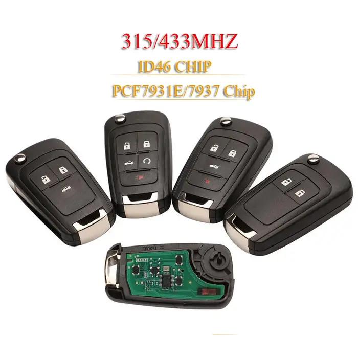 Jingyuqin-Clé à distance de voiture pour Chevrolet Cruze Aveo, Epica, Lova, Camaro, Impala, Trax, Or