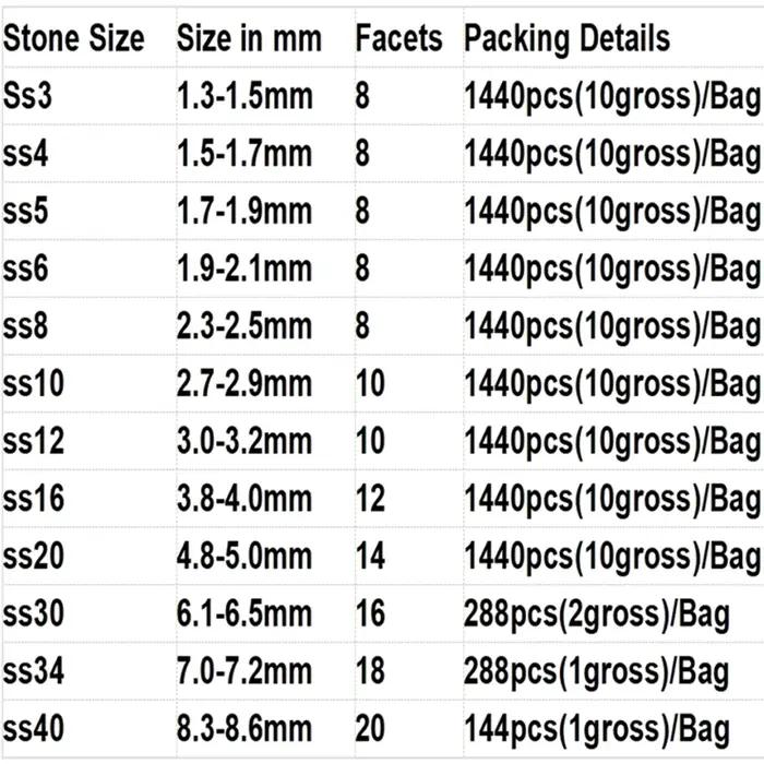 Top paillettes cristal AB/Base or clair Strass Non correcteurs à chaud SS3-SS50 Strass à dos plat et