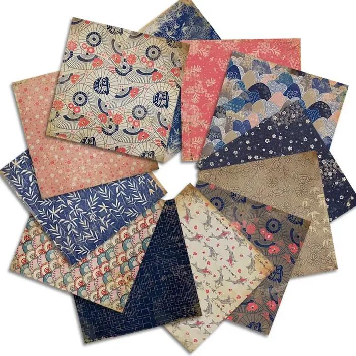 Tampons de papier artisanaux Vintage de Style japonais, 24 feuilles, matrices de découpe, fond artis