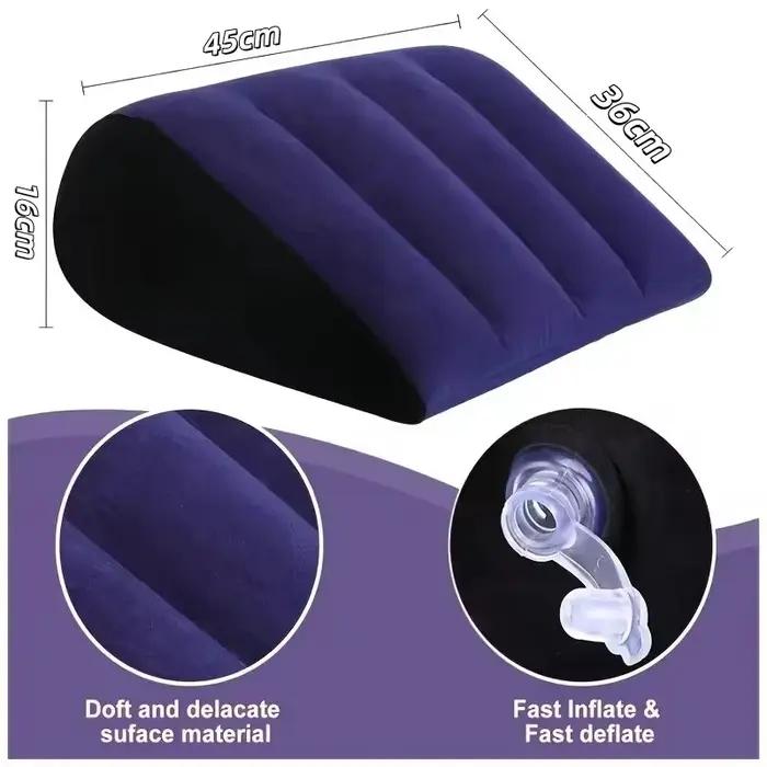 Oreiller gonflable en forme de coin pour voyage, léger, soutien lombaire des jambes, coussin de Post
