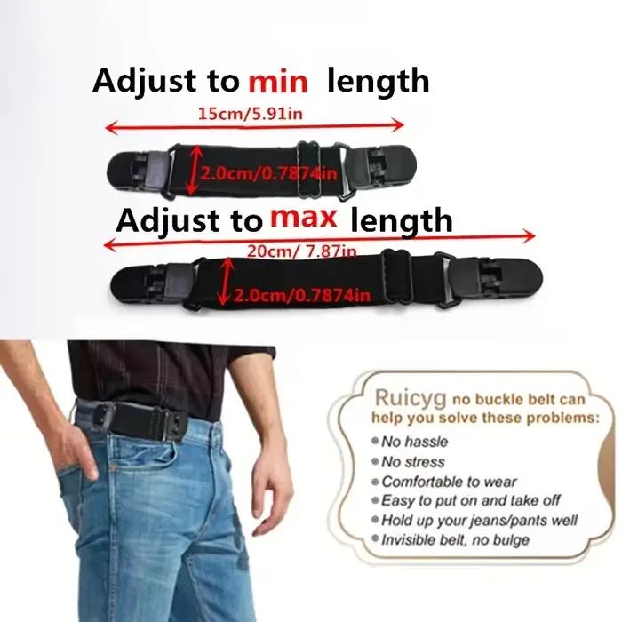 Ceinture élastique invisible réglable antidérapante avec clip et attache pour activités sportives et maintien de la silhouette