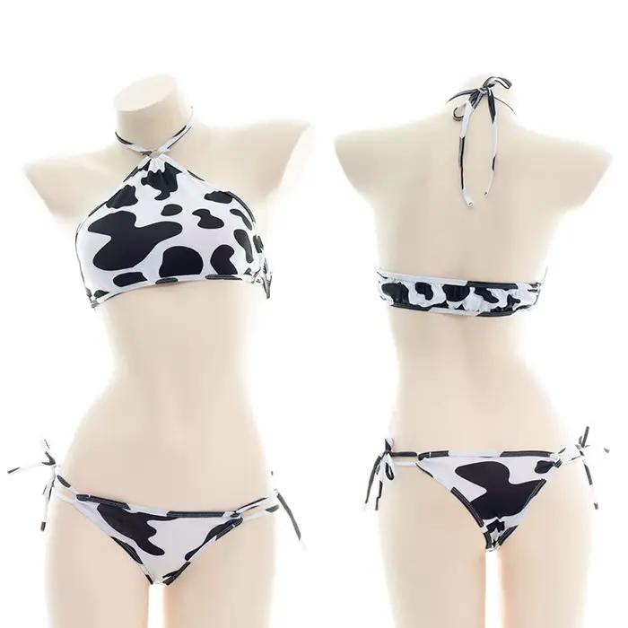 Série vache maillot de bain body Bikini femme de chambre uniforme Costume été plage Kawaii maillot d
