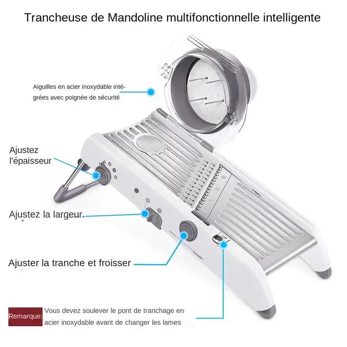 LMETJMA 18 Types réglable Mandoline trancheuse acier inoxydable légumes Julienner râpe oignon pomme de terre