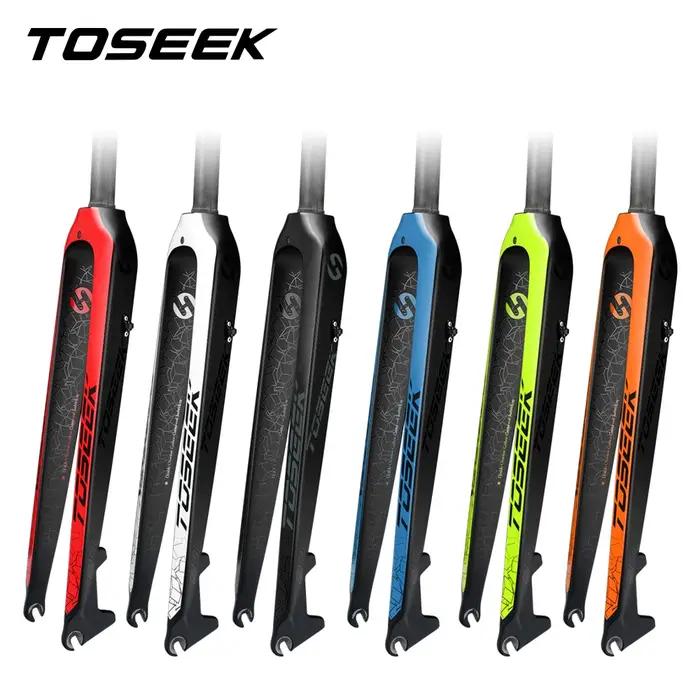 TOSEEK TFK-SL fourche en carbone 26ER/27.5ER/29ER Tube droit vtt fourche avant de vélo Garfo Carbono