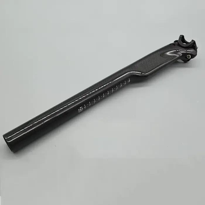 Tige de selle entièrement mate en Fiber de carbone 3K, pour vtt, vélo de route, pièces de vélo 27.2/