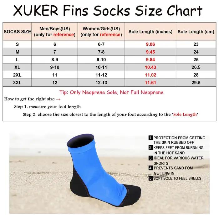 Chaussettes à ailerons en néoprène pour sable et plage, dessus fin en polyester, semelles en néoprène, protection solaire, pour volley-ball, football et activités plage