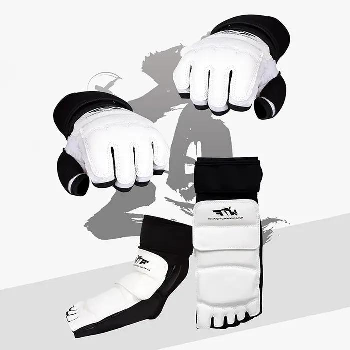Gants de pieds en cuir pour Taekwondo, anneau de Rotterdam, protection de rinçage de karaté, équipem