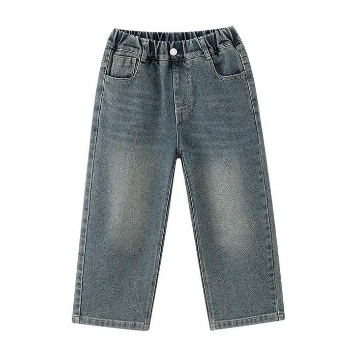 Jeans de printemps pour garçons, pantalon de mode pour enfants, nouveau pantalon droit d'automne, je